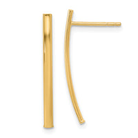 10K Polished Bar Post Earrings-10ER362