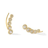 10K Polished CZ Ear Climbers-10ER371