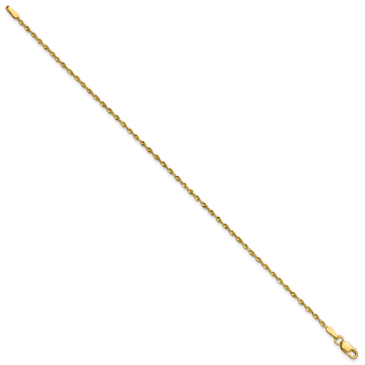 10k 1.5mm Extra-Light D/C Rope Chain Anklet-10EX012-10