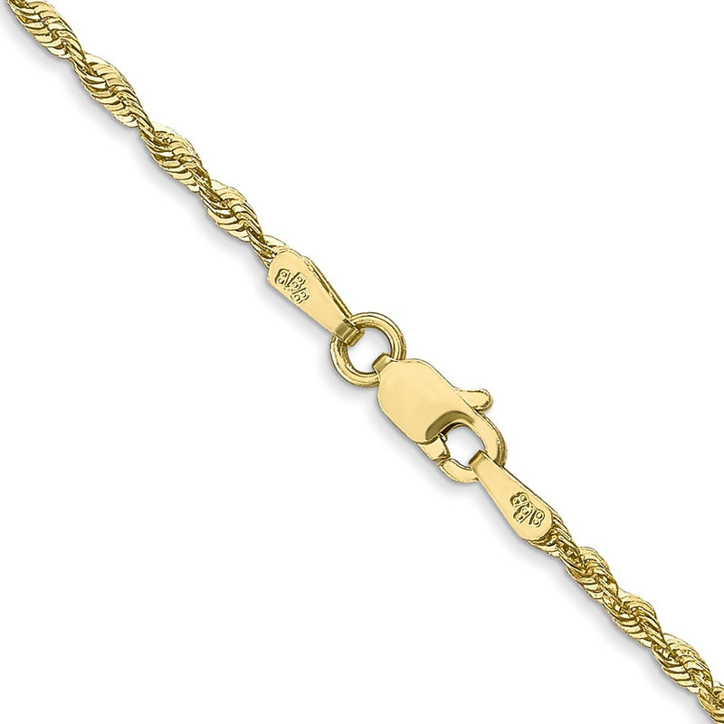 10k 1.8mm Extra-Light Diamond Cut Rope Chain-10EX014-20