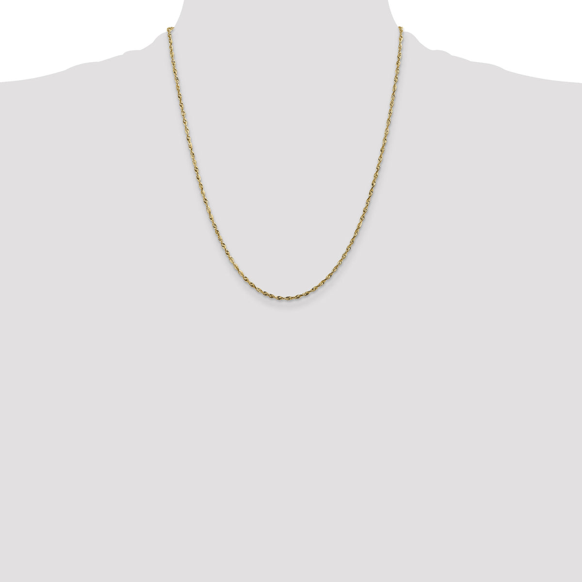 10k 1.8mm Extra-Light D/C Rope Chain-10EX014-22