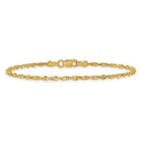 10k 2.0mm Extra-Light D/C Rope Chain Anklet-10EX016-10