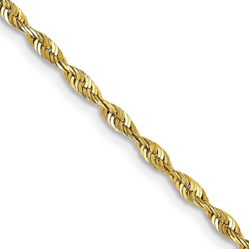 10k 2.0mm Extra-Light Diamond Cut Rope Chain-10EX016-20