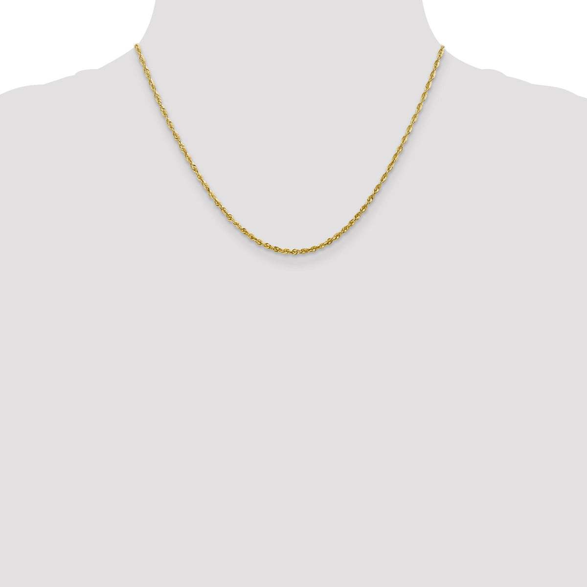 10k 2.25mm Extra-Light D/C Rope Chain-10EX018-18
