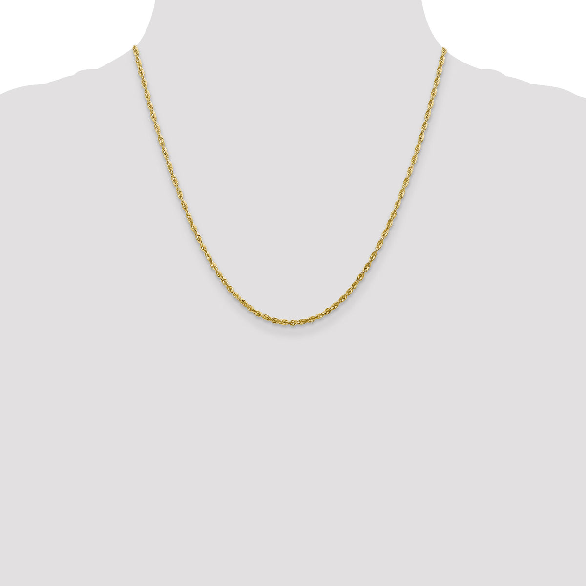 10k 2.25mm Extra-Light D/C Rope Chain-10EX018-20