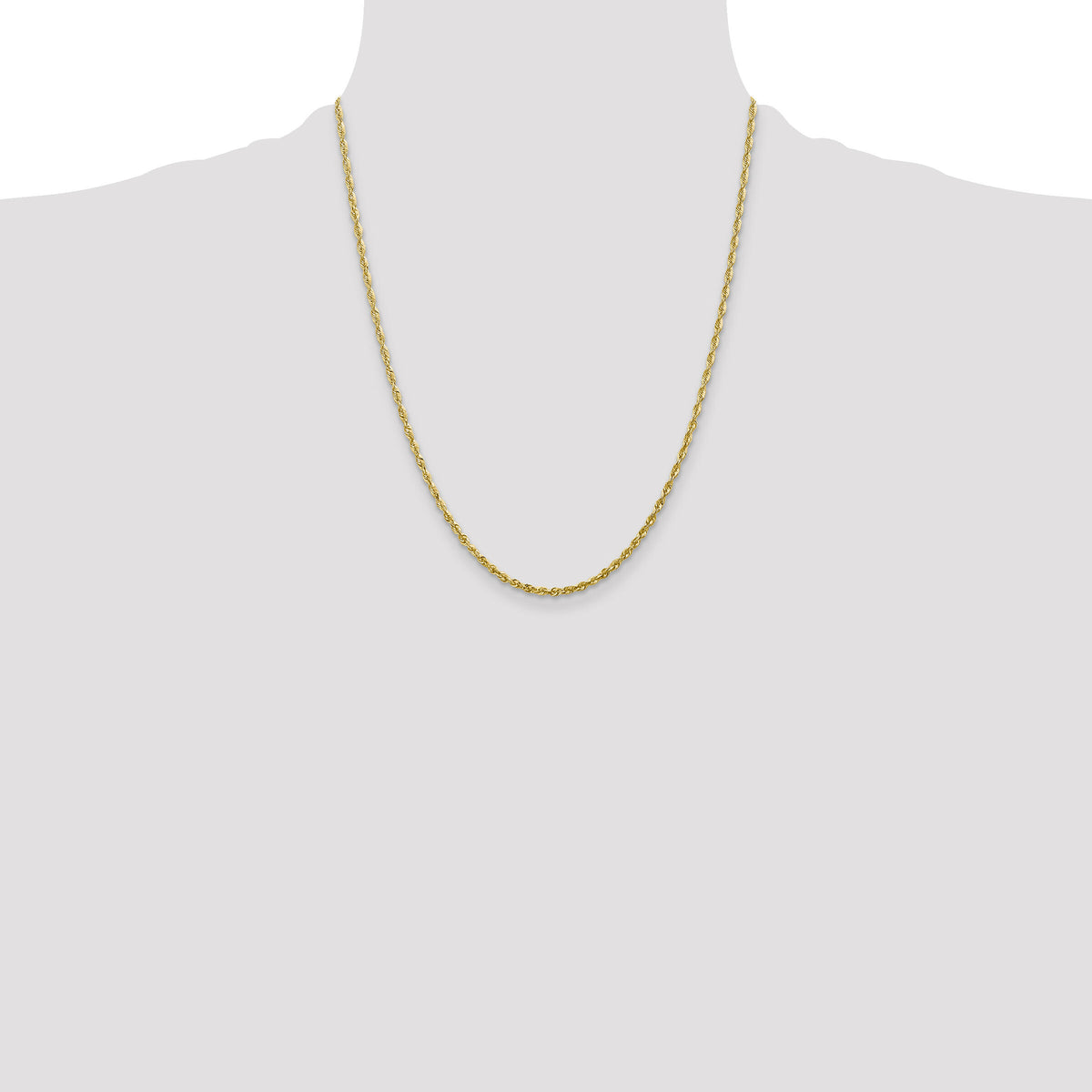 10k 2.25mm Extra-Light D/C Rope Chain-10EX018-22