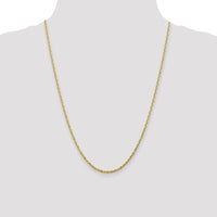 10k 2.25mm Extra-Light Diamond Cut Rope Chain-10EX018-24