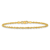 10k 2.25mm Extra-Light D/C Rope Chain Anklet-10EX018-9