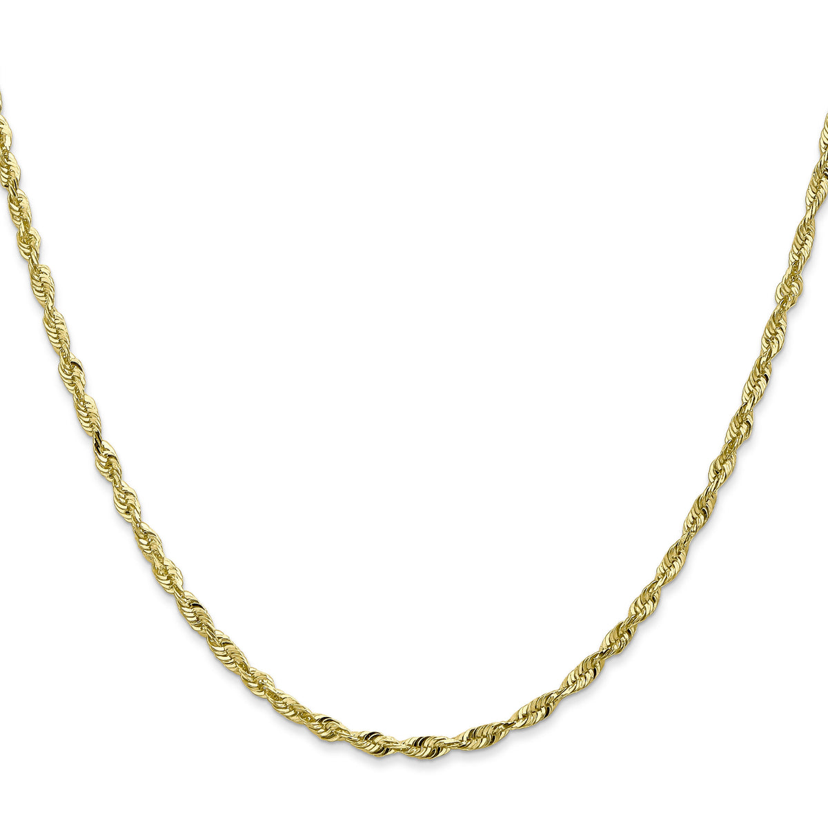 10k 2.50mm Extra-Light Diamond Cut Rope Chain-10EX021-20