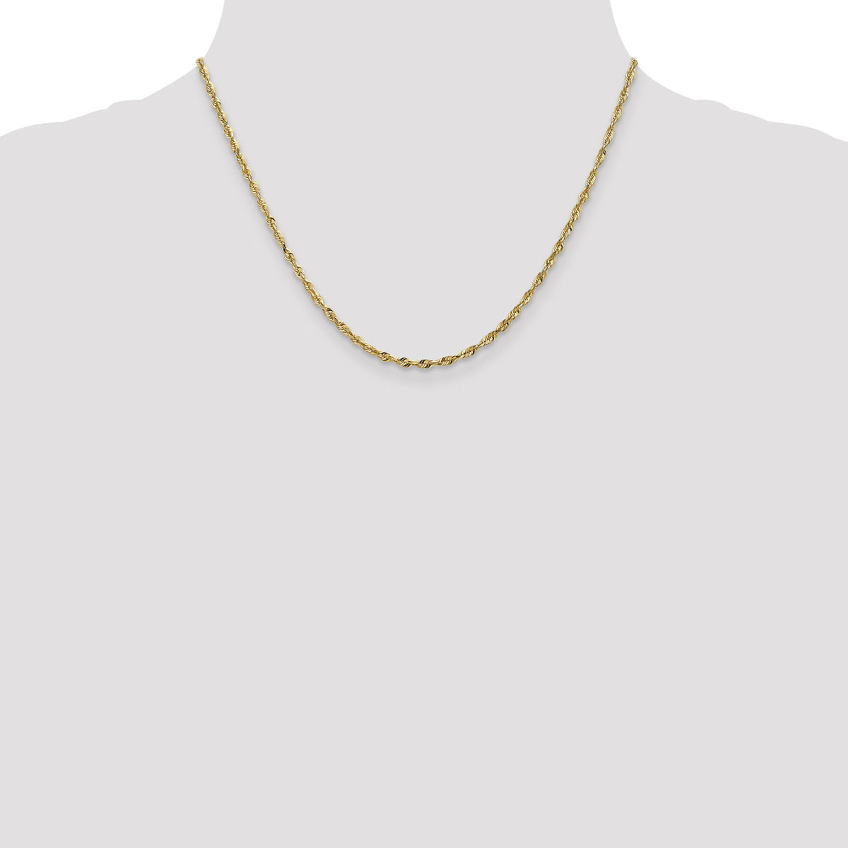 10k 2.50mm Extra-Light D/C Rope Chain-10EX021-18
