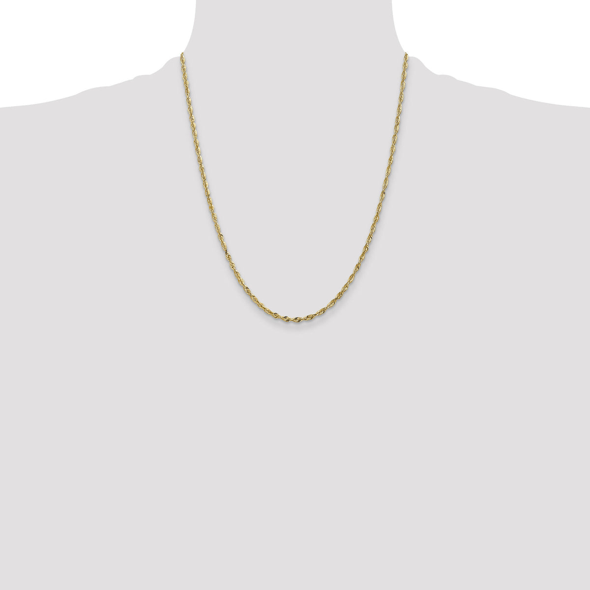 10k 2.50mm Extra-Light D/C Rope Chain-10EX021-22