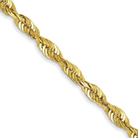 10k 2.50mm Extra-Light Diamond Cut Rope Chain-10EX021-20