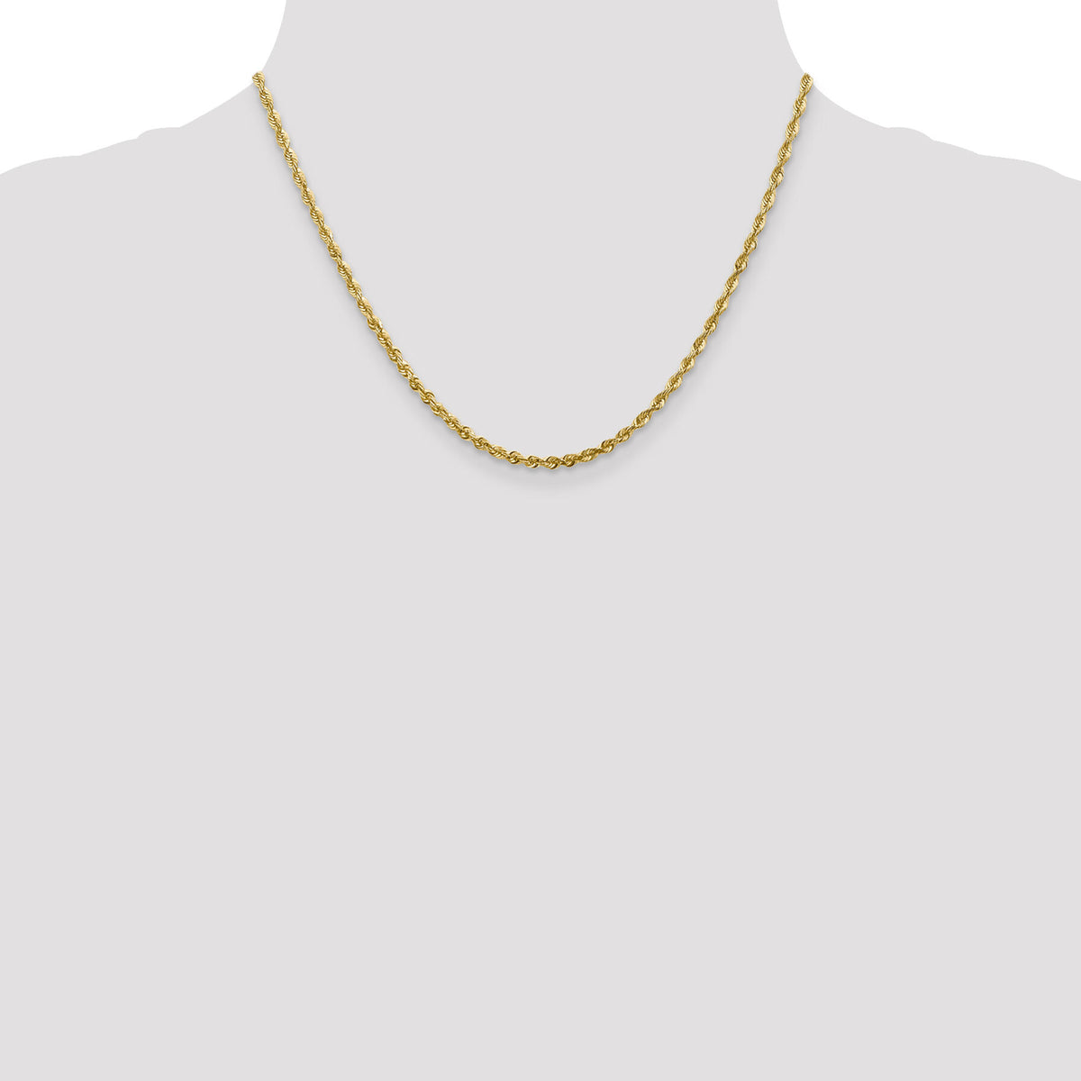 10k 2.75mm Extra-Light D/C Rope Chain-10EX023-18