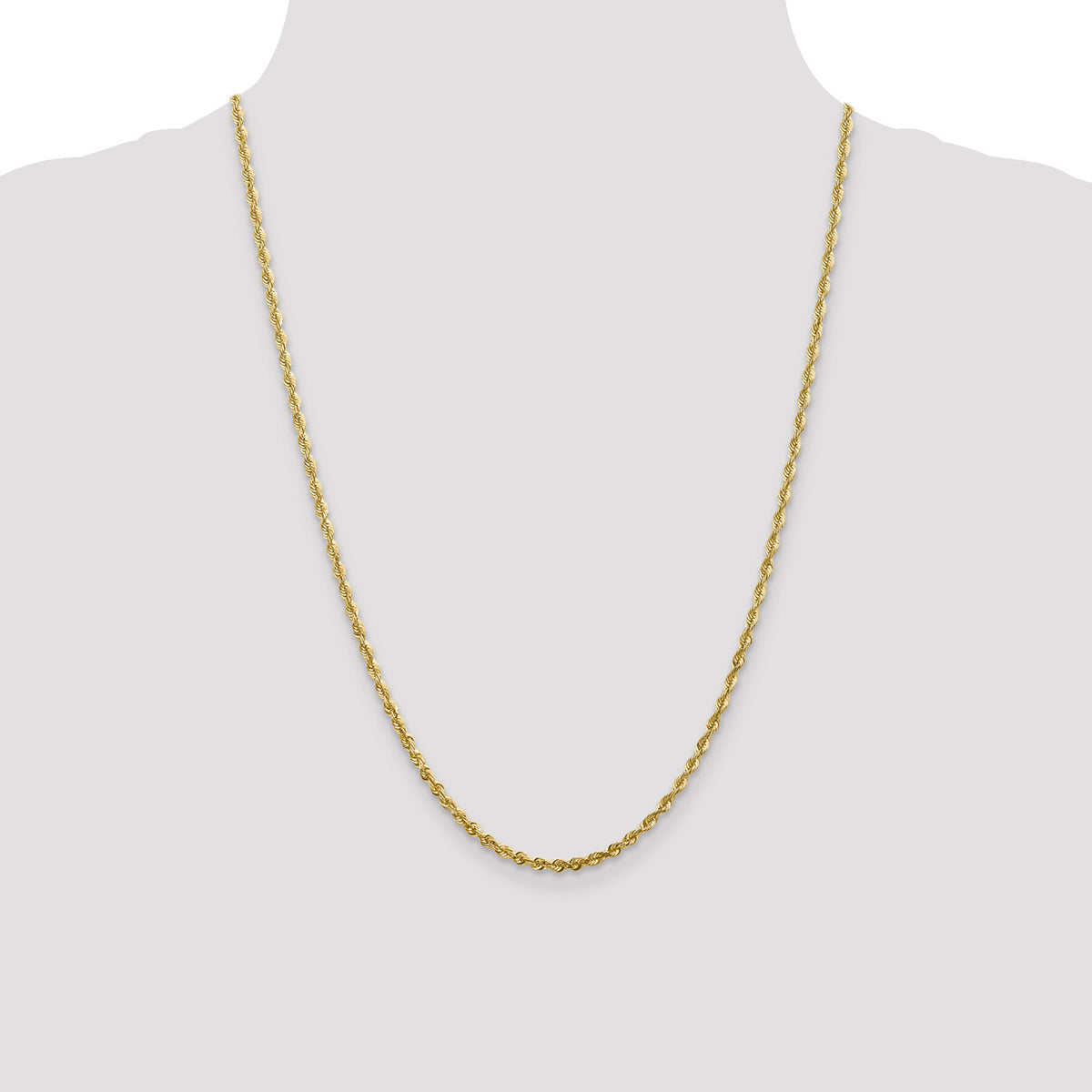 10k 2.75mm Extra-Light D/C Rope Chain-10EX023-24