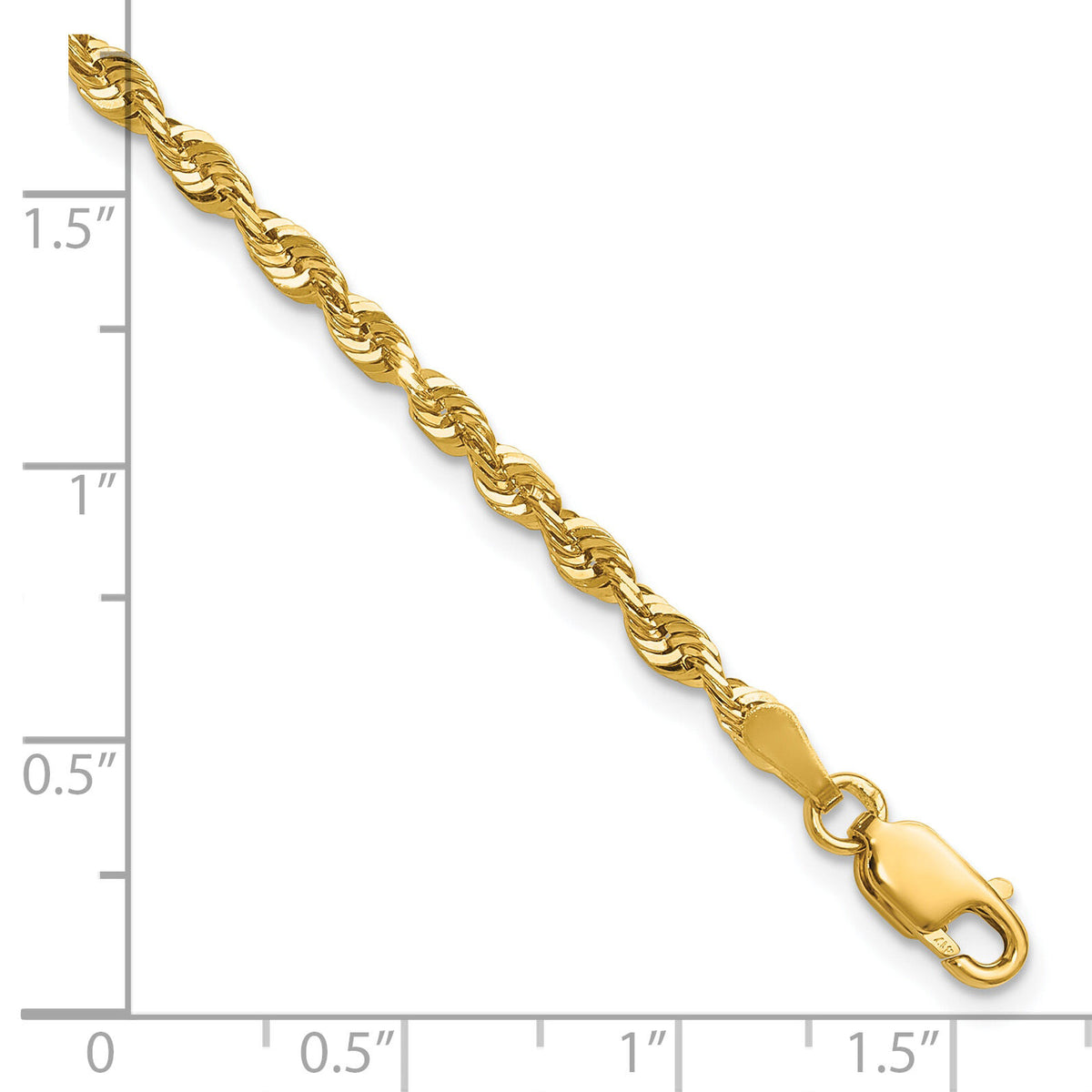 10k 2.75mm Extra-Light D/C Rope Chain-10EX023-7