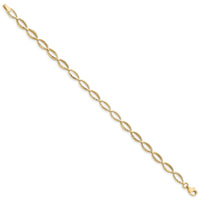 10k Polished Oval Link Bracelet-10FB1333Y-7.25
