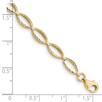 10k Polished Oval Link Bracelet-10FB1333Y-7.25