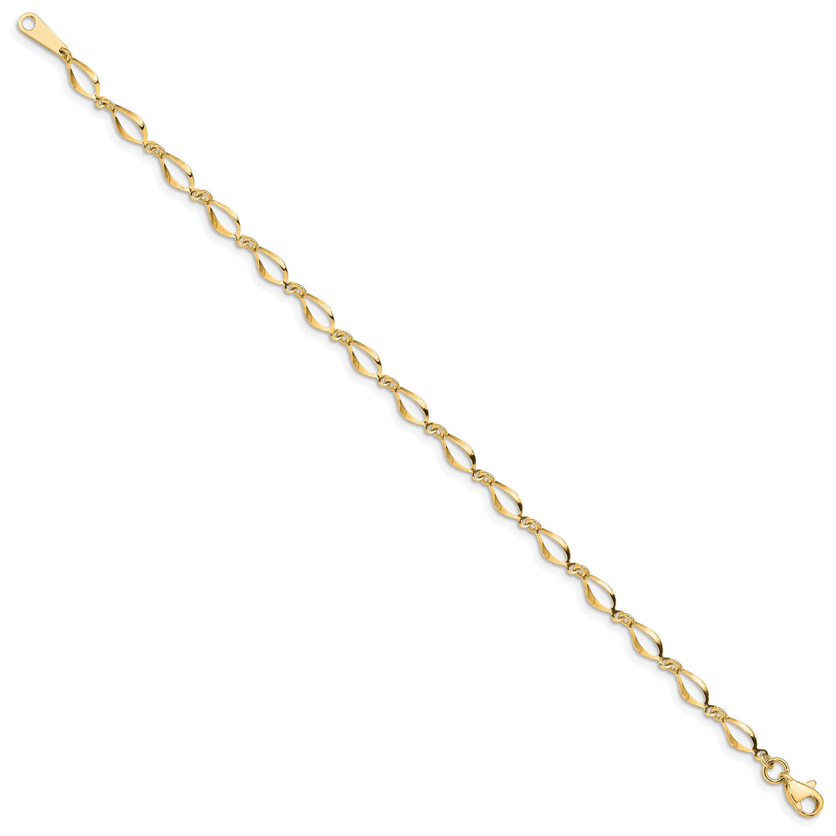 10k Polished Fancy Link Bracelet-10FB1340Y-7.25