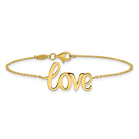 10K Polished LOVE Bracelet-10FB1427-7
