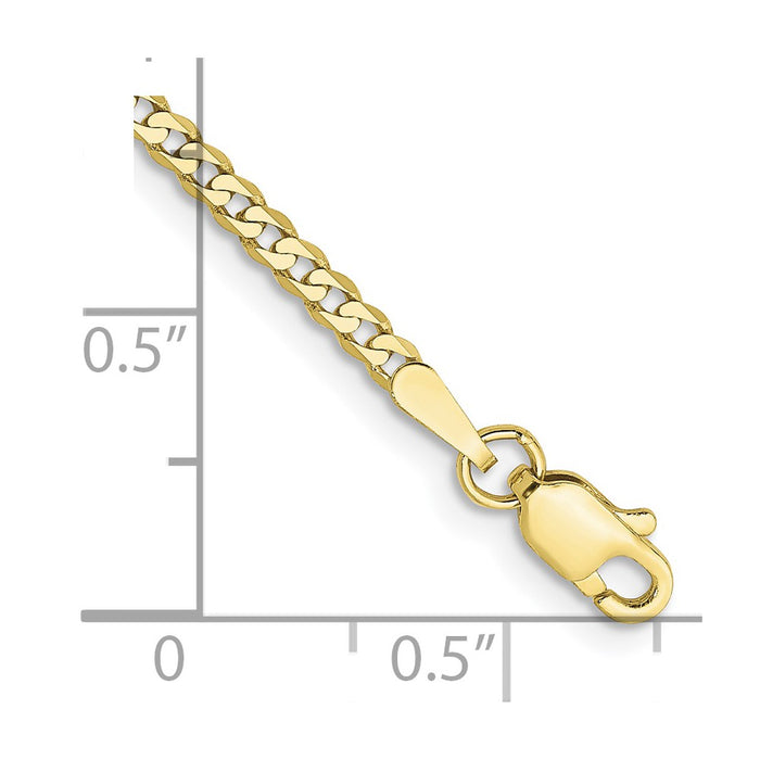 10k 2.2mm Flat Beveled Curb Chain-10FBU060-8