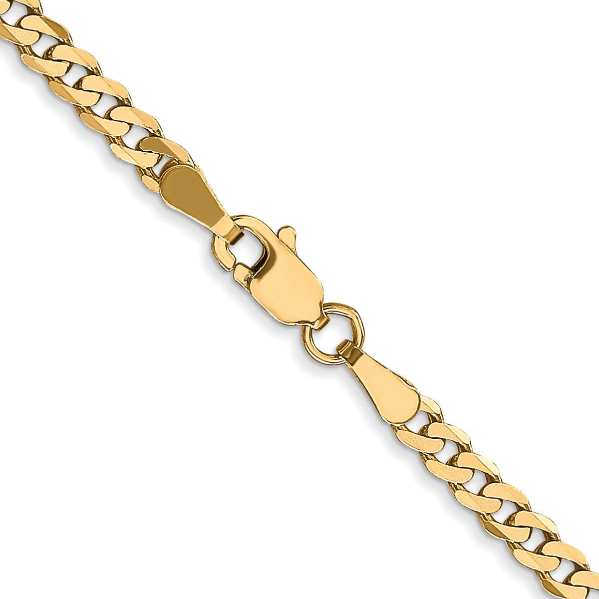 10k 2.9mm Flat Beveled Curb Chain-10FBU080-22
