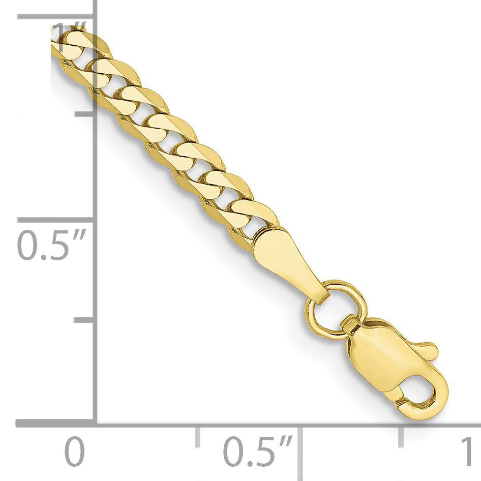 10k 2.9mm Flat Beveled Curb Chain-10FBU080-7