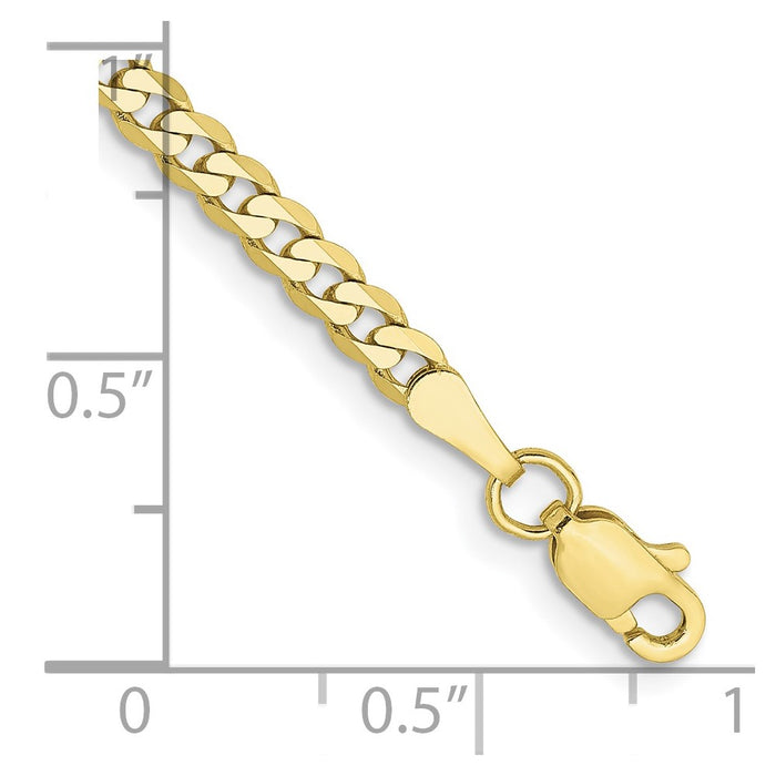 10k 2.9mm Flat Beveled Curb Chain-10FBU080-8