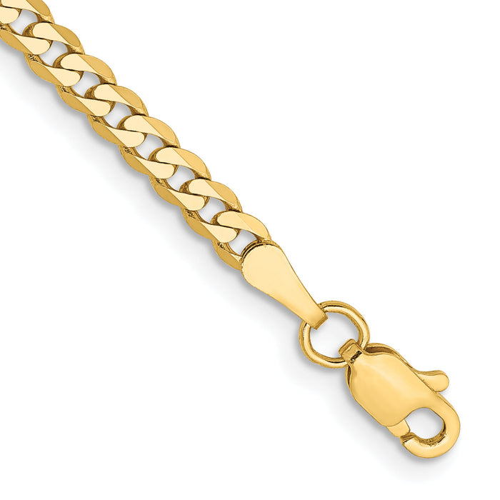 10k 2.9mm Flat Beveled Curb Chain-10FBU080-9