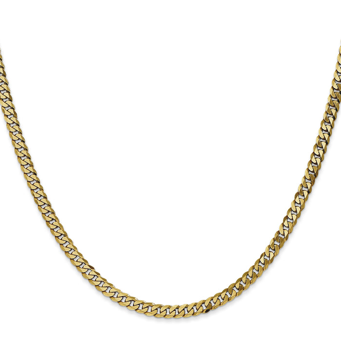 10k 3.9mm Flat Beveled Curb Chain-10FBU100-26