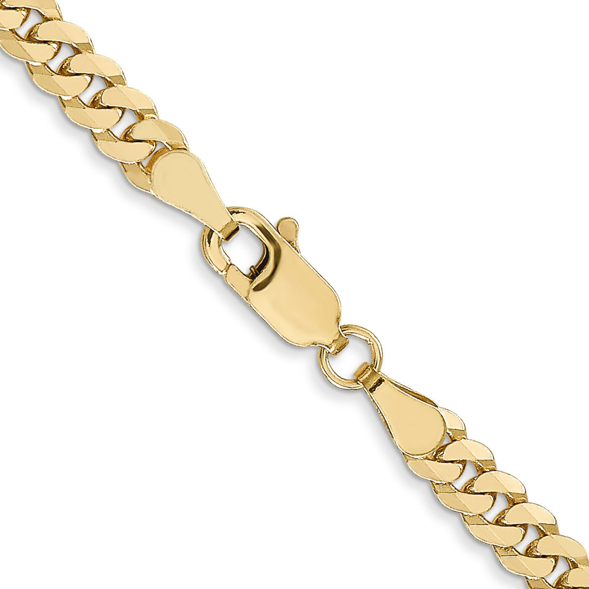 10k 3.9mm Flat Beveled Curb Chain-10FBU100-24