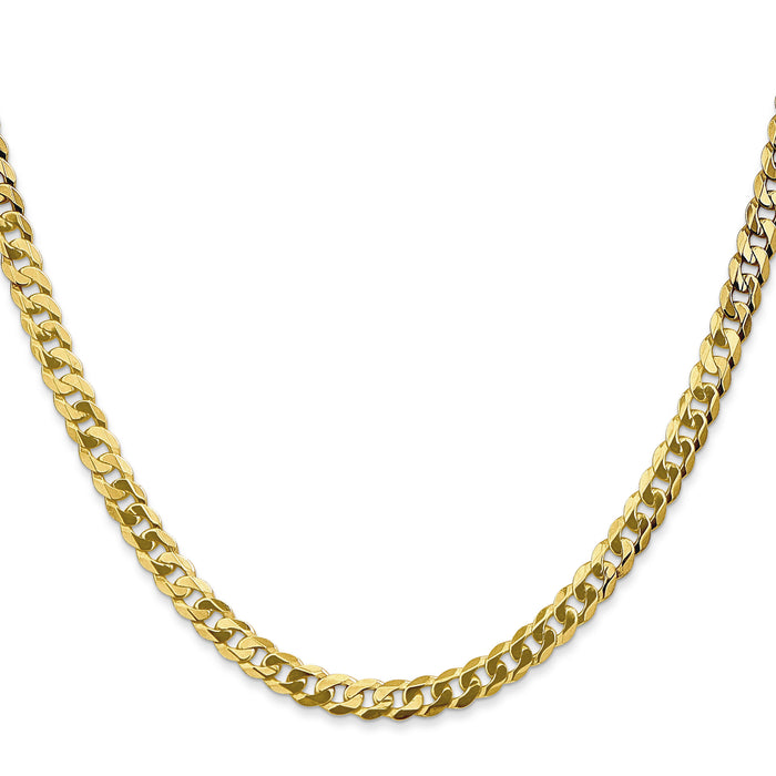 10k 4.75mm Flat Beveled Curb Chain-10FBU120-26