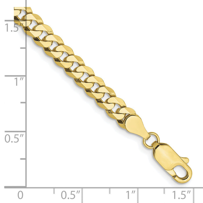 10k 4.75mm Flat Beveled Curb Chain-10FBU120-8