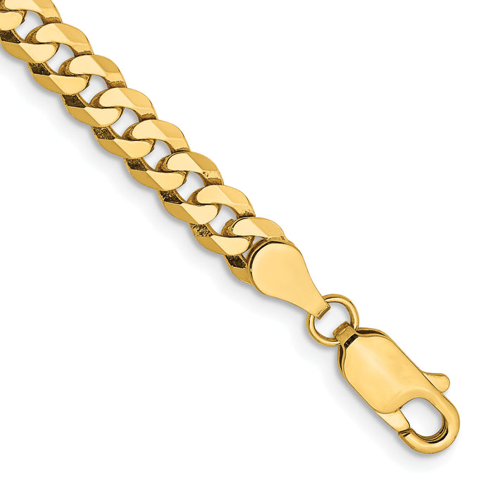 10k 4.75mm Flat Beveled Curb Chain-10FBU120-7