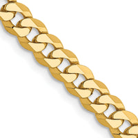 10k 4.75mm Flat Beveled Curb Chain-10FBU120-22