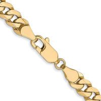10k 5.75mm Flat Beveled Curb Chain-10FBU140-22