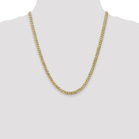 10k 5.75mm Flat Beveled Curb Chain-10FBU140-22