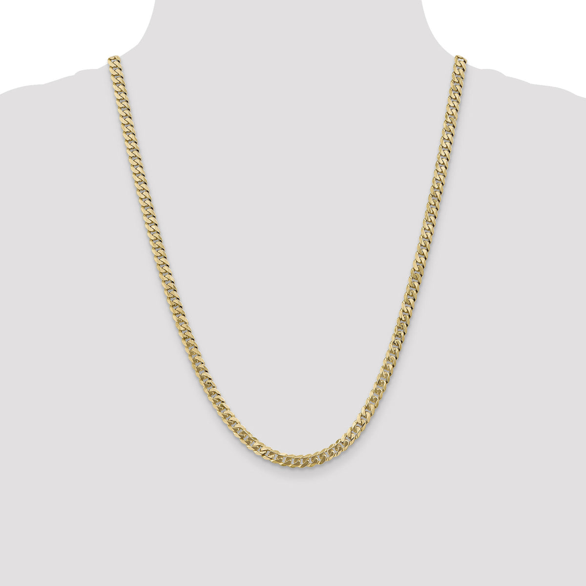 10k 5.75mm Flat Beveled Curb Chain-10FBU140-24