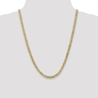 10k 5.75mm Flat Beveled Curb Chain-10FBU140-24