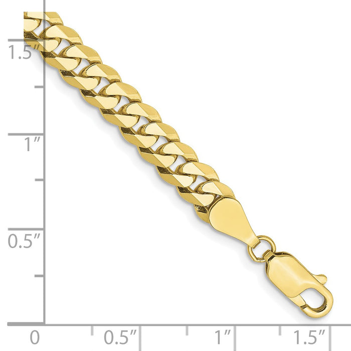 10k 5.75mm Flat Beveled Curb Chain-10FBU140-7