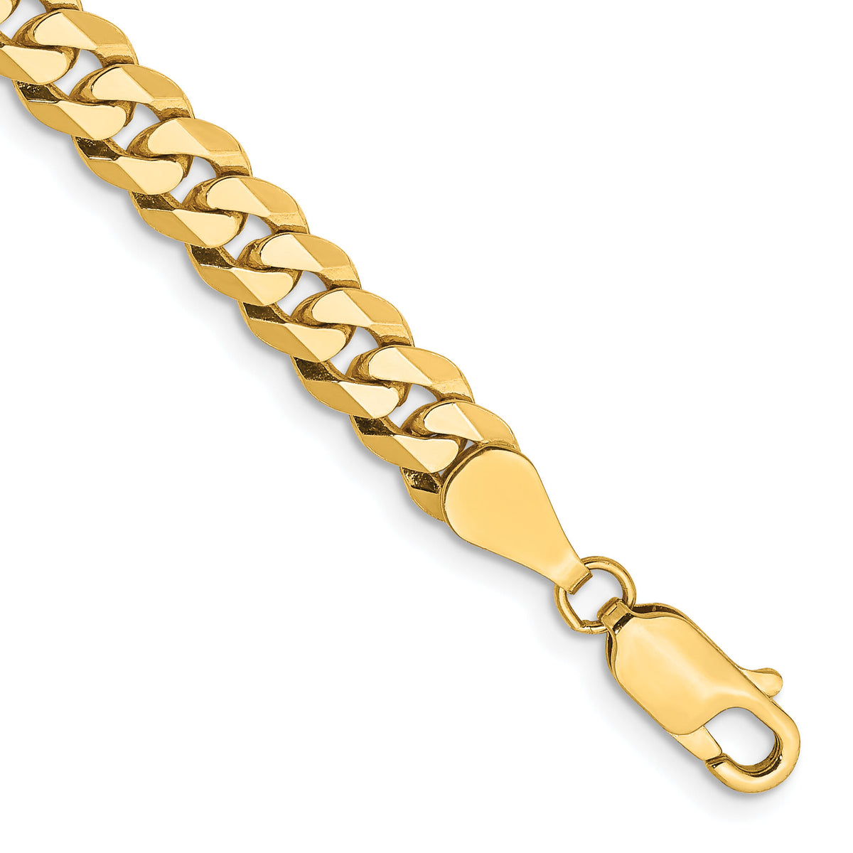 10k 5.75mm Flat Beveled Curb Chain-10FBU140-8