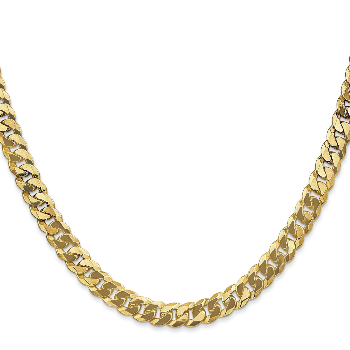 10k 6.25mm Flat Beveled Curb Chain-10FBU160-28