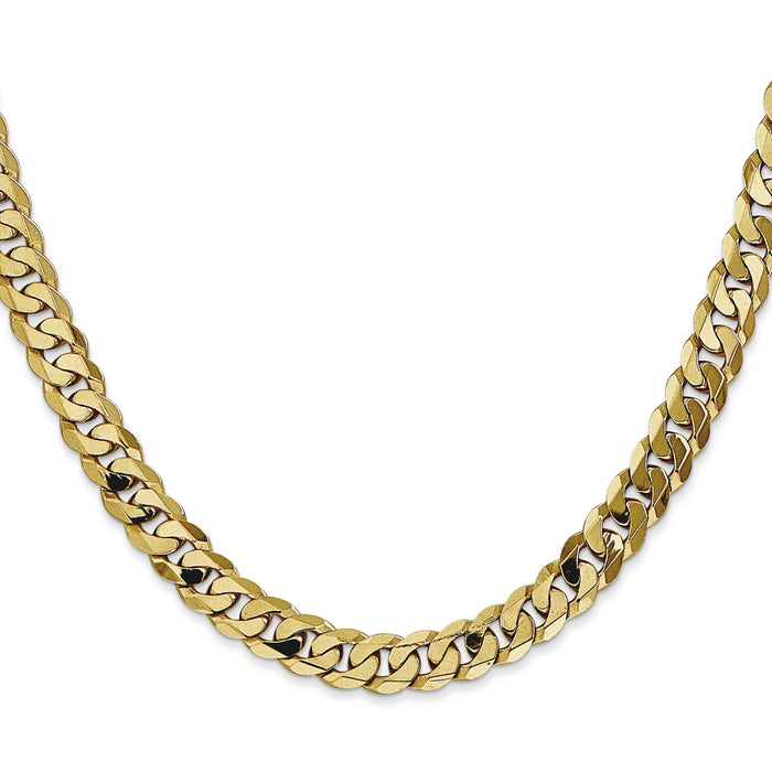 10k 6.75mm Flat Beveled Curb Chain-10FBU180-26