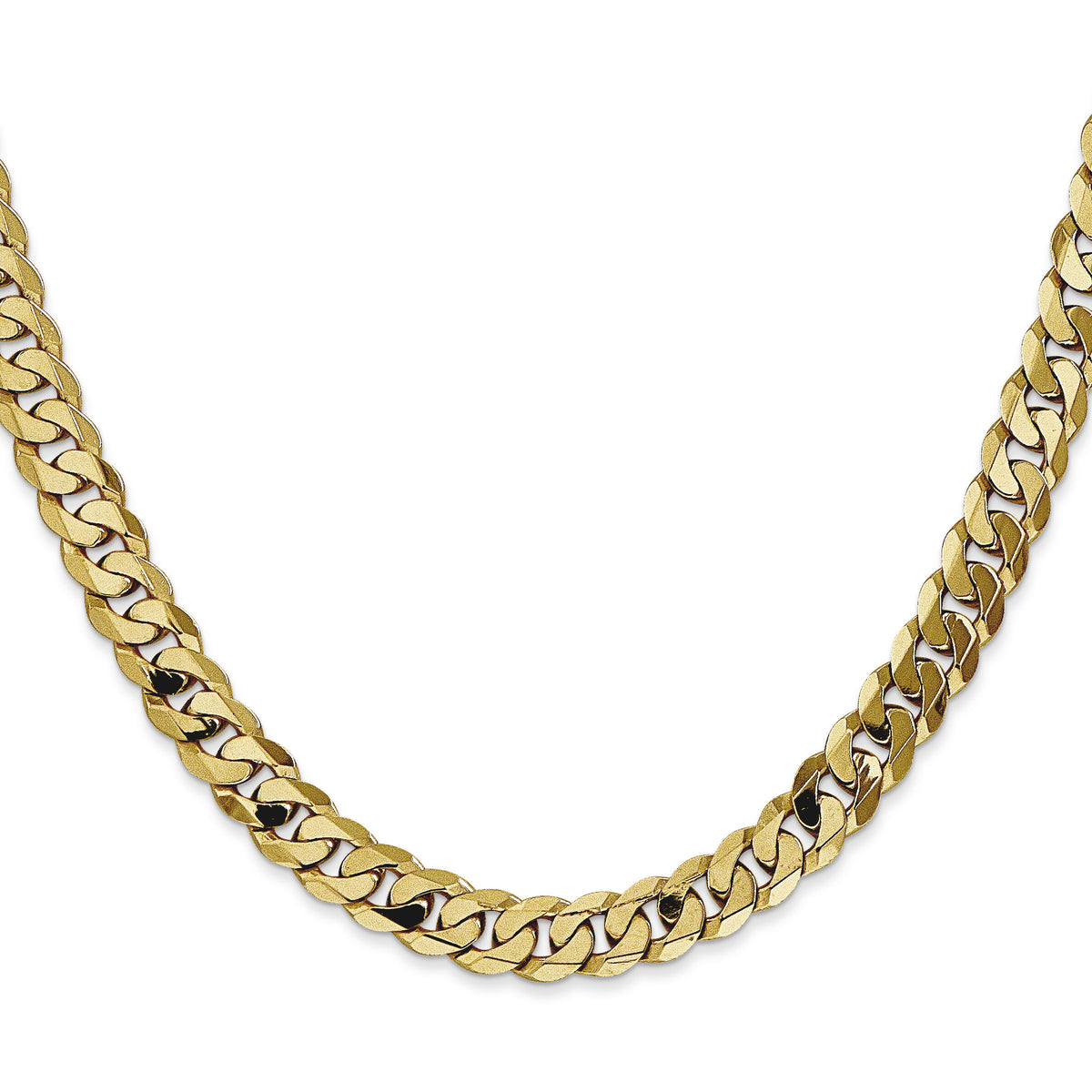 10k 6.75mm Flat Beveled Curb Chain-10FBU180-24