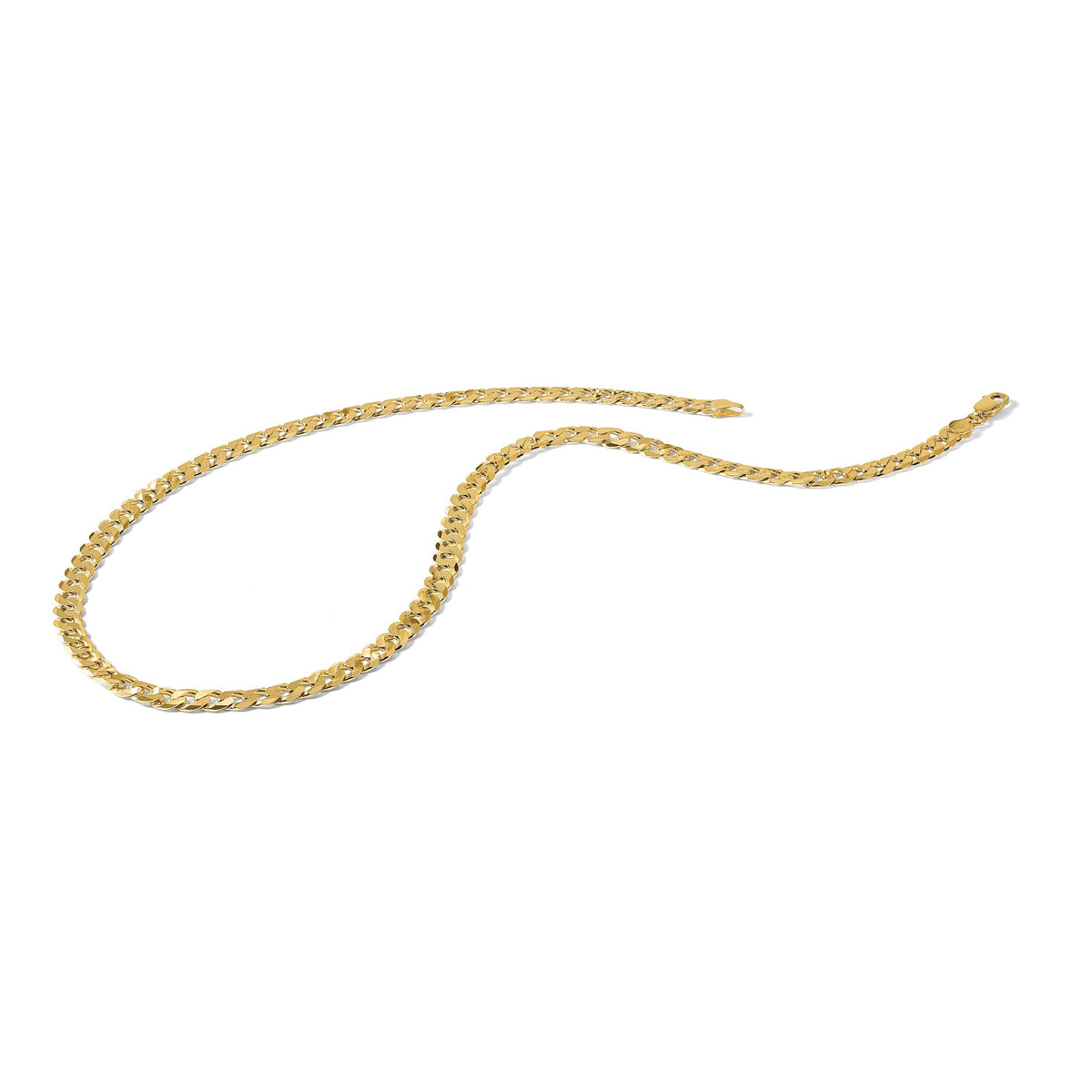 10k 6.75mm Flat Beveled Curb Chain-10FBU180-22