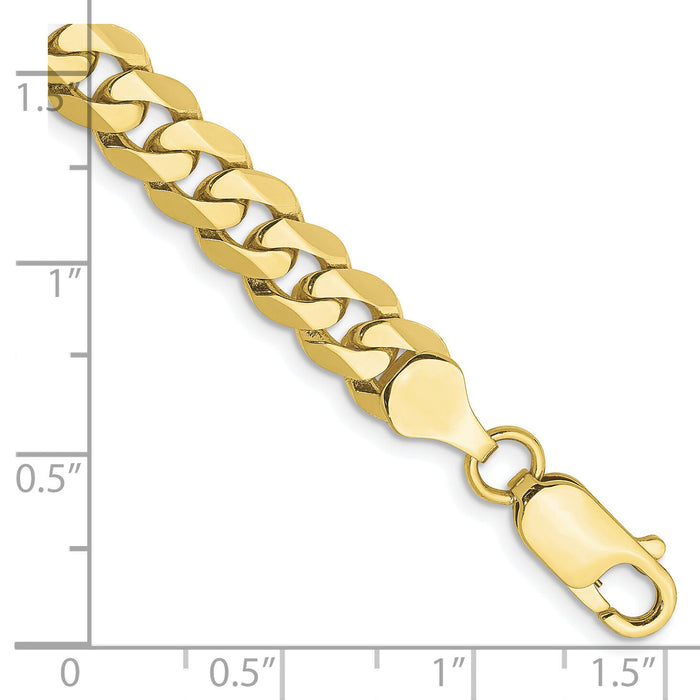 10k 6.75mm Flat Beveled Curb Chain-10FBU180-8