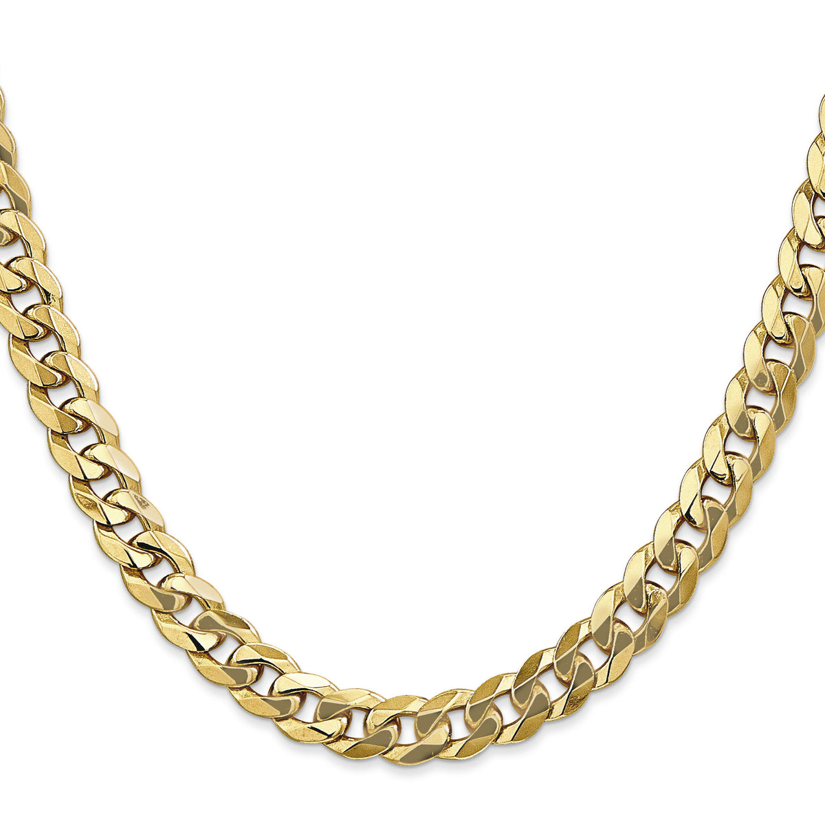 10k 7.75mm Flat Beveled Curb Chain-10FBU200-20