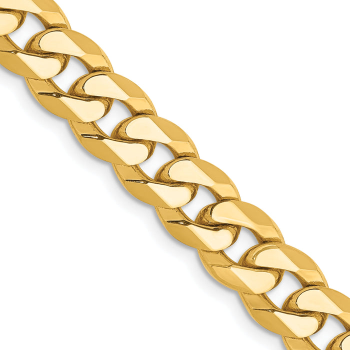 10k 7.75mm Flat Beveled Curb Chain-10FBU200-24