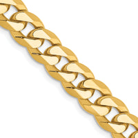 10k 7.75mm Flat Beveled Curb Chain-10FBU200-26