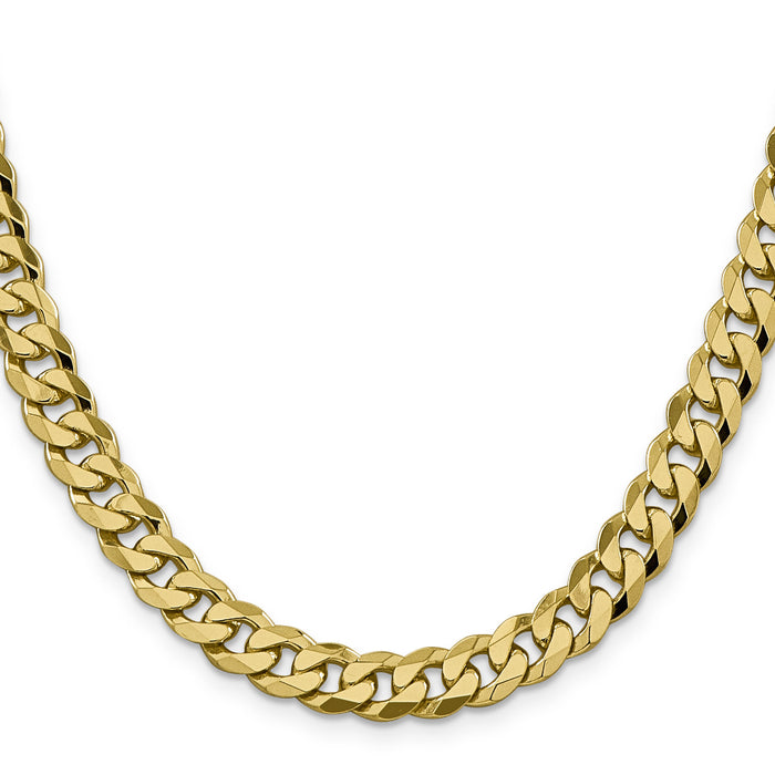 10k 8.25mm Flat Beveled Curb Chain-10FBU220-26
