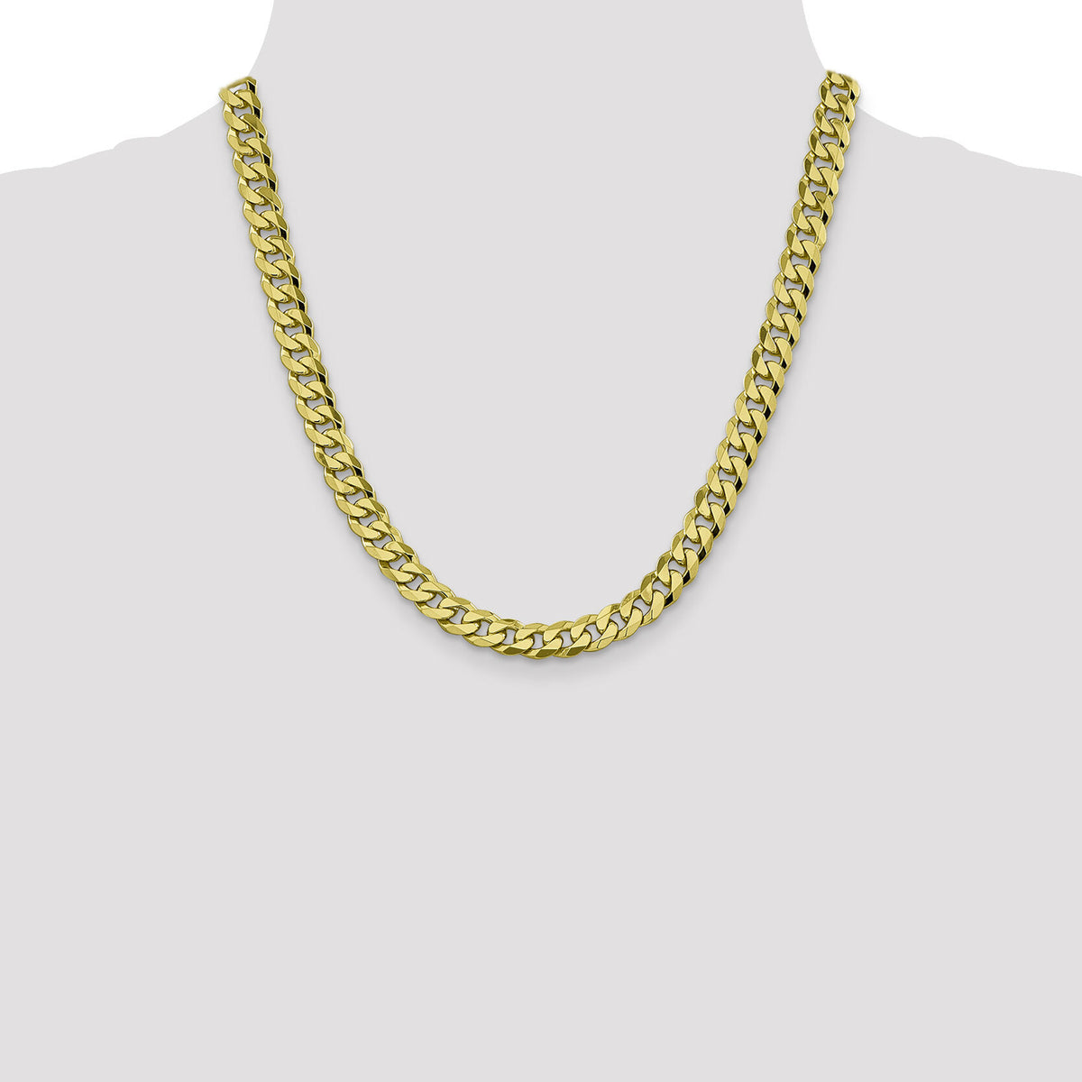 10k 8.25mm Flat Beveled Curb Chain-10FBU220-20